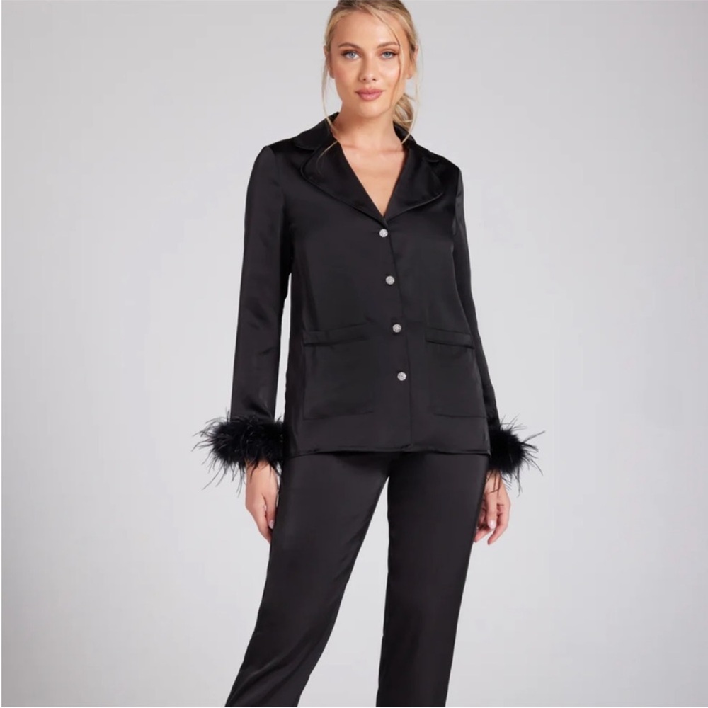 Nadine Merabi Darcie black pajamas NWOT